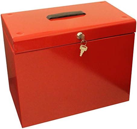 red metal box file|Cathedral Metal home file A4 (red) Box .